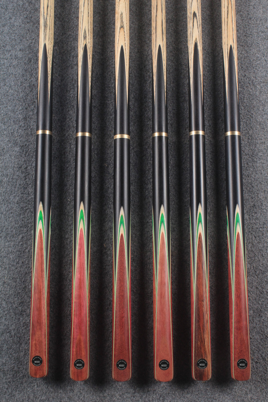 woods 3/4 handmade ash 59'' snooker / pool cue  #6046 - #6051