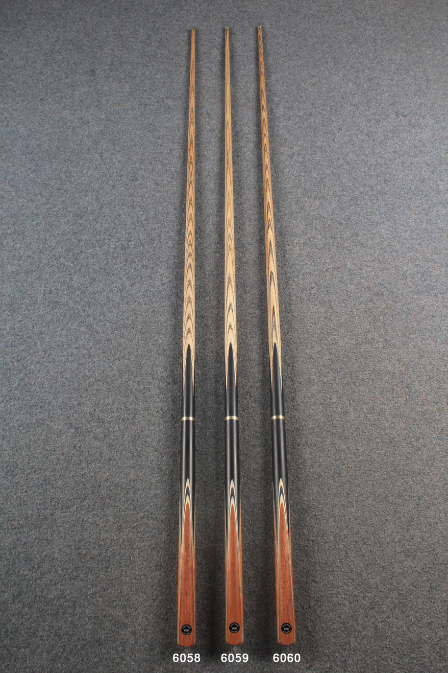 woods 3/4 handmade ash 59&#39;&#39; snooker / pool cue  #6058 - #6060
