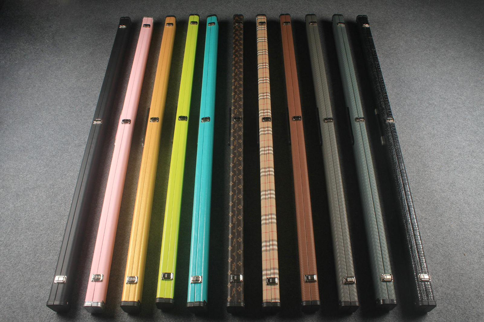 1 piece leather case with 2 slots for 60'' cue