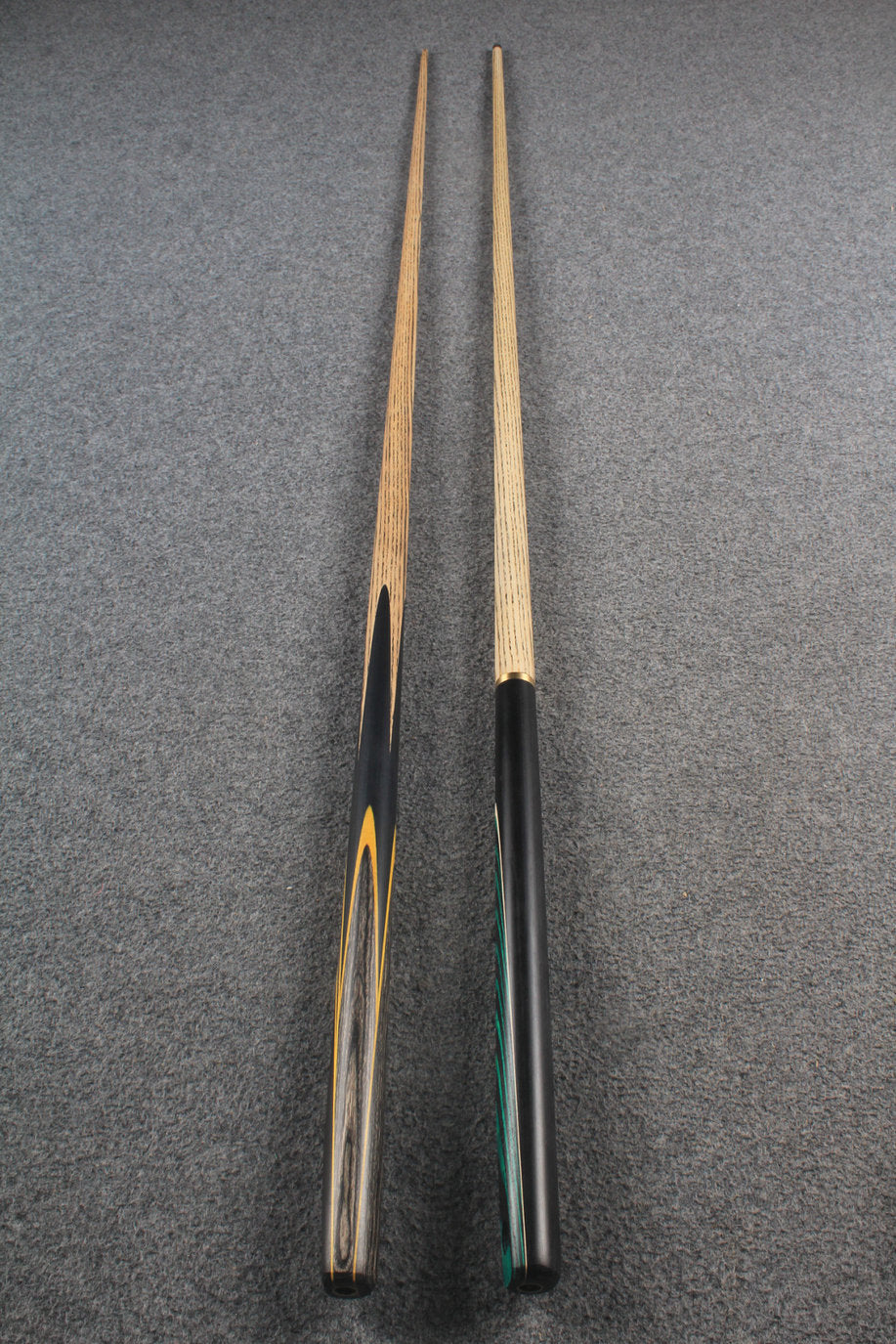 woods 1 piece handmade ASH english 8 ball  pool cue + break cue + case # 6100