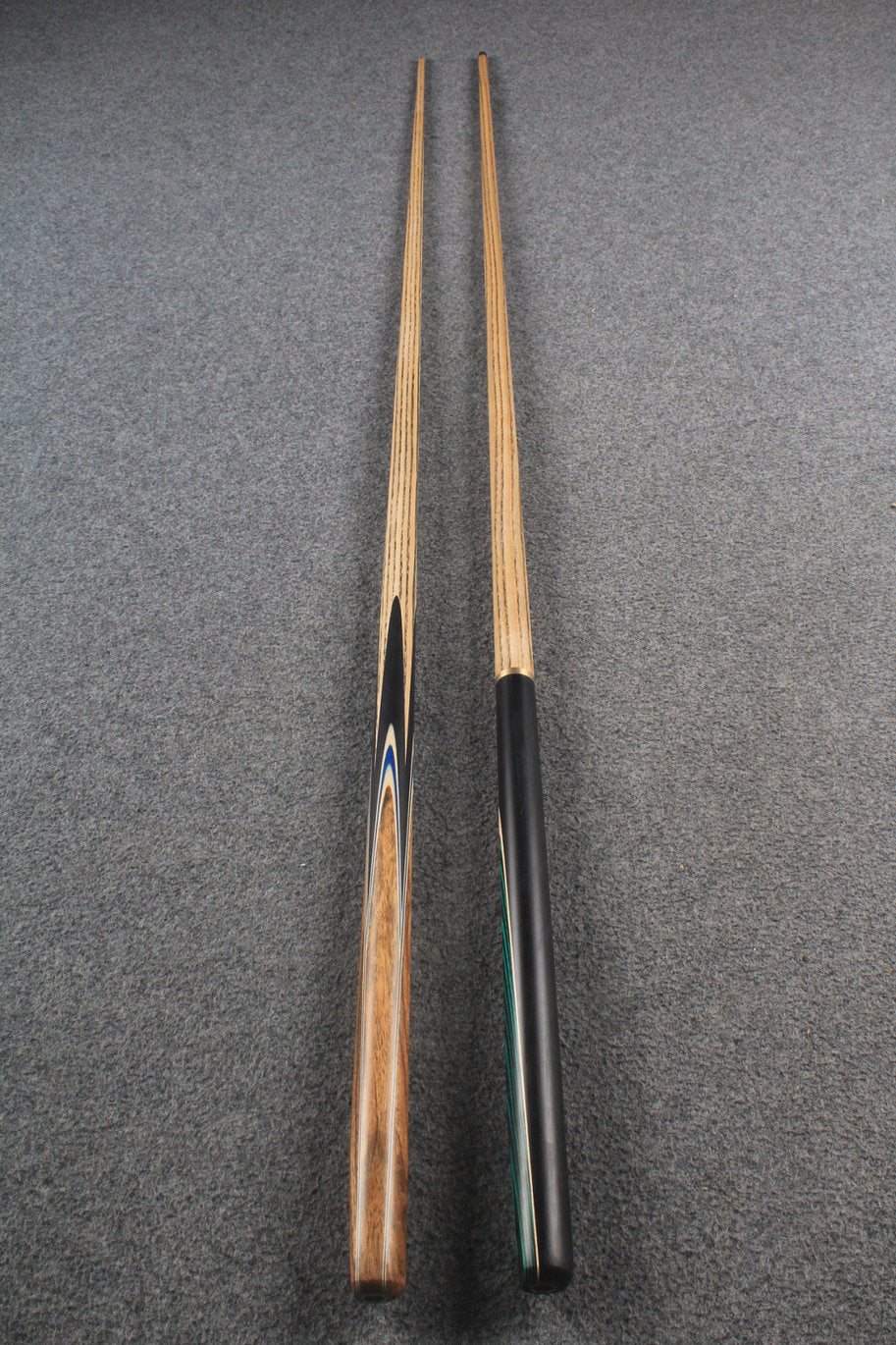 woods 1 piece handmade ASH english 8 ball  pool cue + break cue + case # 6102