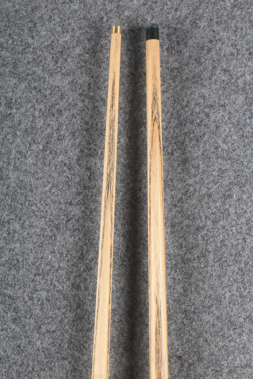 woods 1 piece handmade ASH english 8 ball  pool cue + break cue + case # 6102