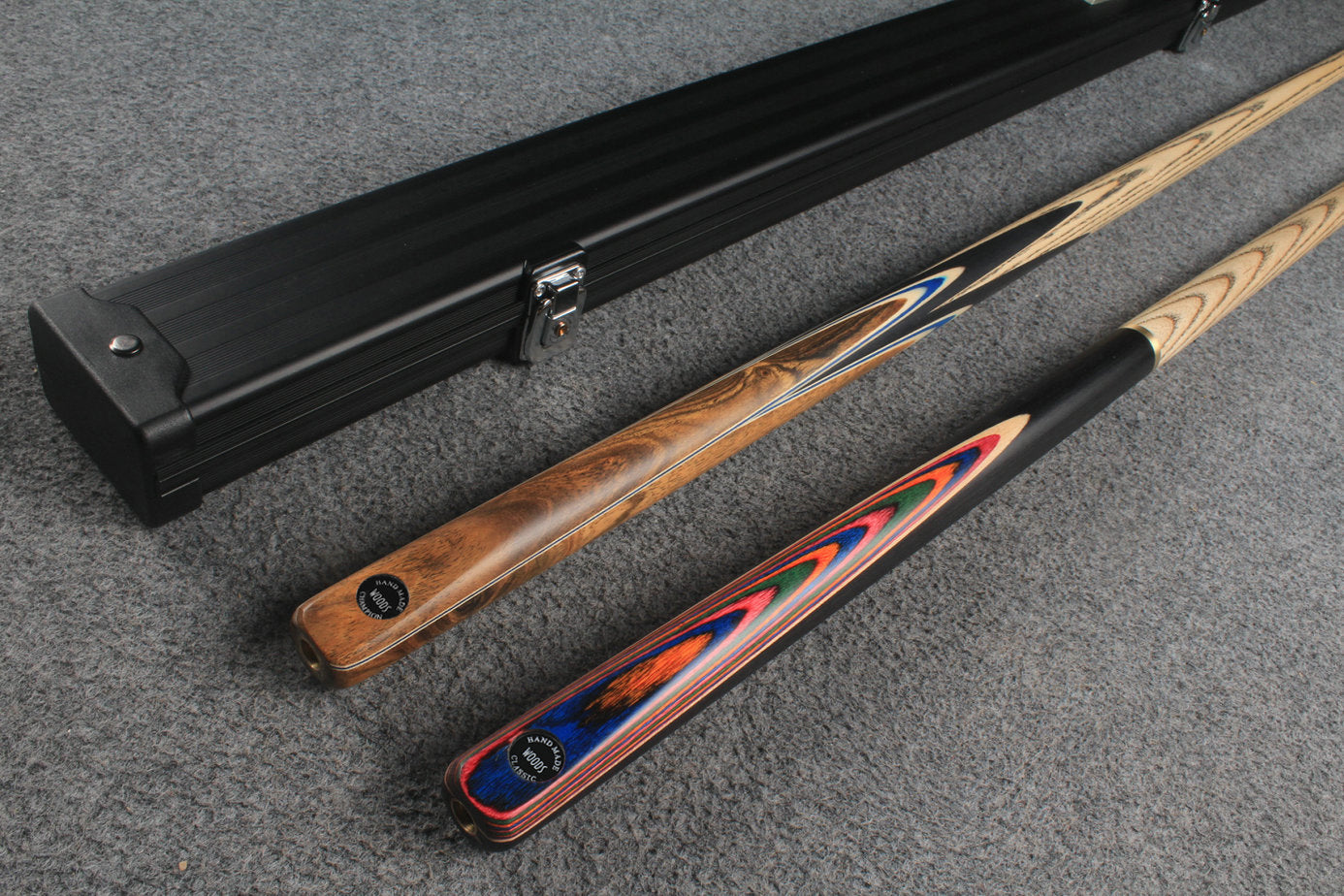 woods 1 piece handmade ASH english 8 ball  pool cue + break cue + case # 6106