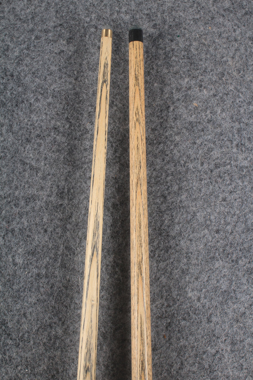 woods 1 piece handmade ASH english 8 ball  pool cue + break cue + case # 6107