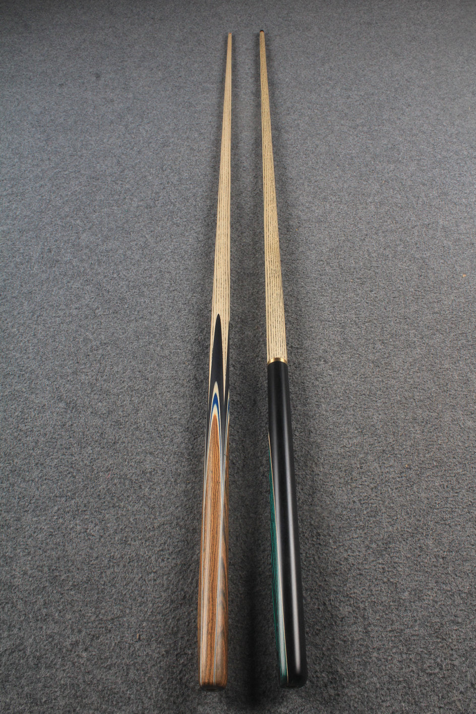 woods 1 piece handmade ASH english 8 ball  pool cue + break cue + case # 6109