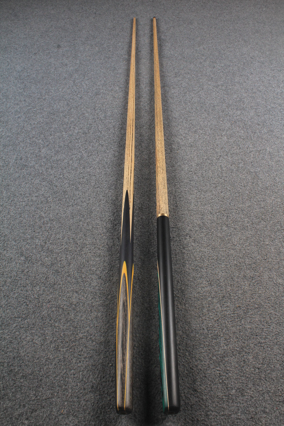 woods 1 piece handmade ASH english 8 ball  pool cue + break cue + case # 6113