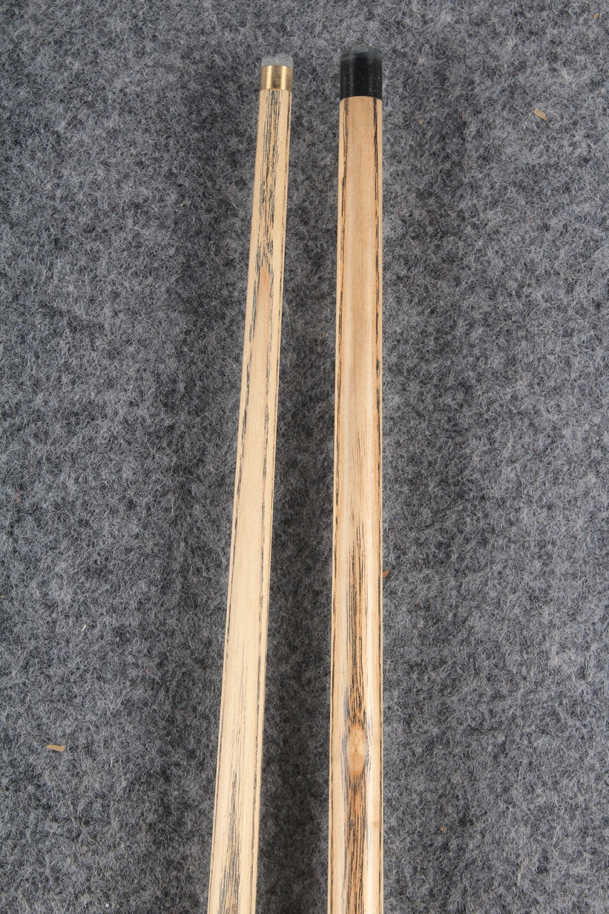 woods 1 piece handmade ASH english 8 ball  pool cue + break cue + case # 6115