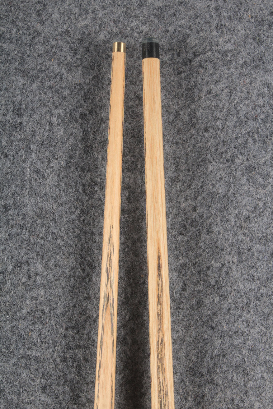 woods 1 piece handmade ASH english 8 ball  pool cue + break cue + case # 6116