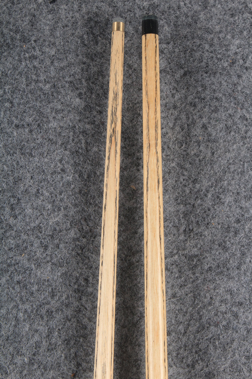 woods 1 piece handmade ASH english 8 ball  pool cue + break cue + case # 6117