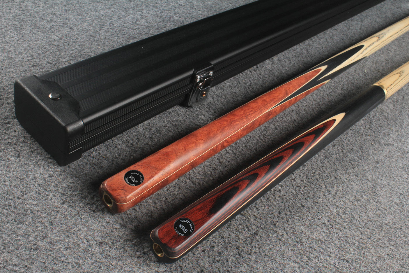 woods 1 piece handmade ASH english 8 ball  pool cue + break cue + case # 6118
