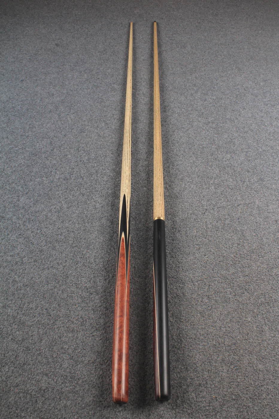 woods 1 piece handmade ASH english 8 ball  pool cue + break cue + case # 6118
