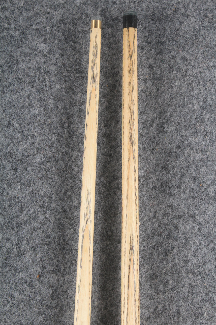 woods 1 piece handmade ASH english 8 ball  pool cue + break cue + case # 6118
