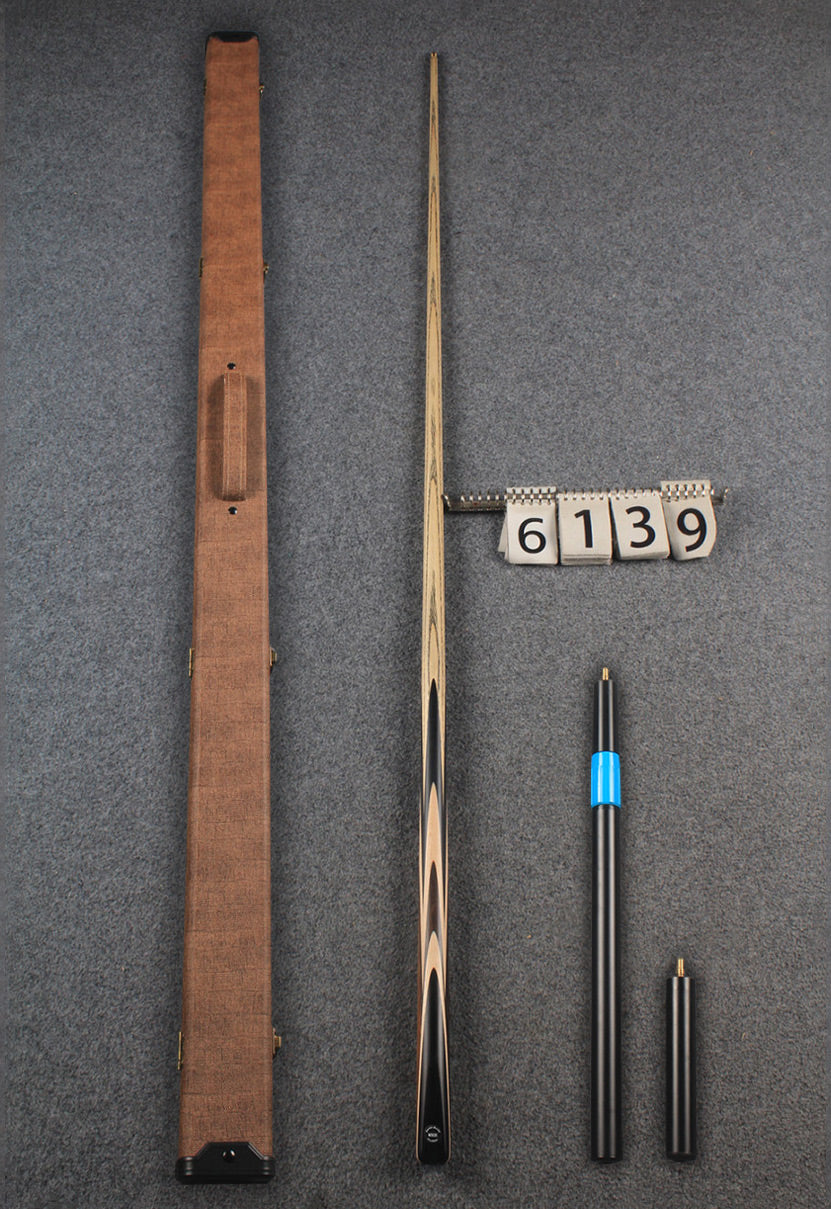 woods 1 piece handmade ash snooker / pool cue # 6139