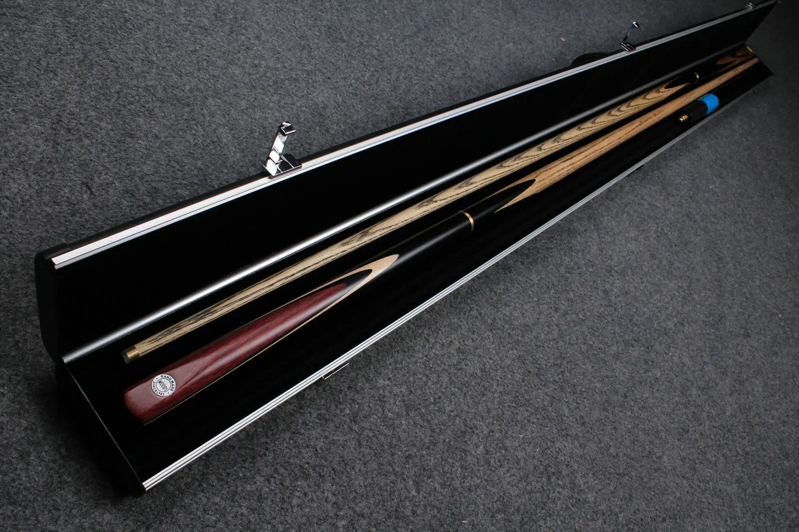 1 piece microfibric leather case aluminium construction with 3 slots ~halo style WOODS CUES