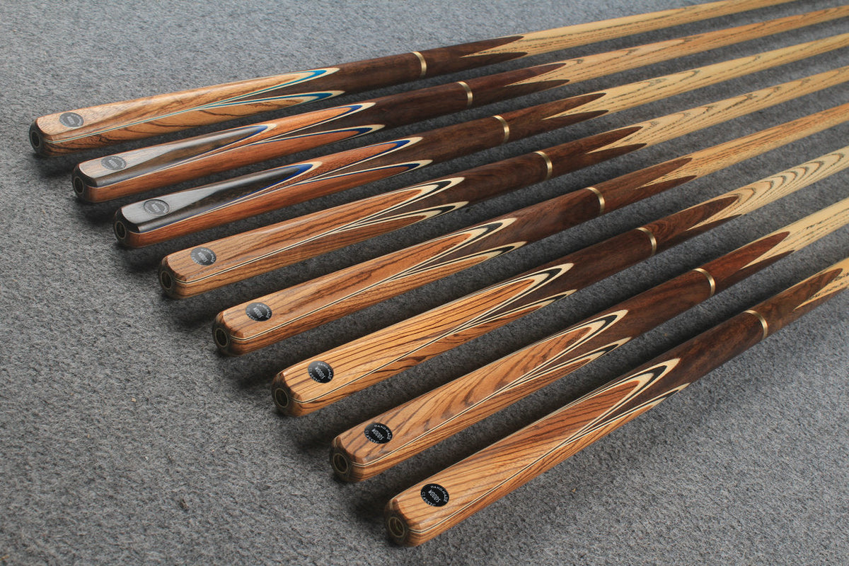 3/4 ash english pool cue  #6272 - #6279 WOODS CUES