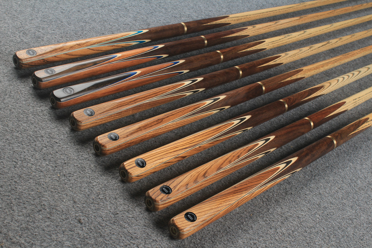 3/4 ash english pool cue  #6272 - #6279 WOODS CUES