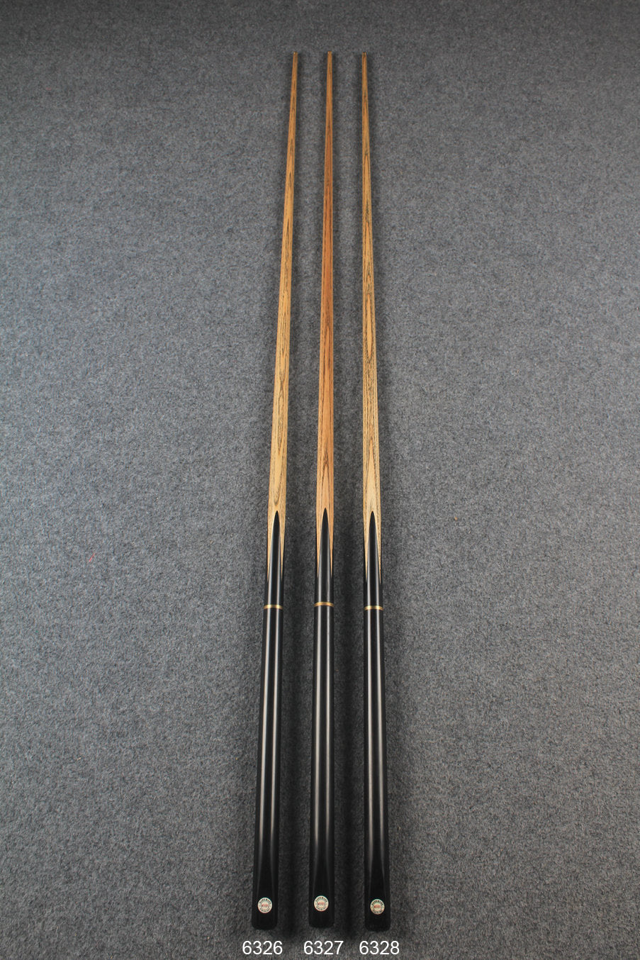3/4 ash english pool cue  #6326 - #6328 WOODS CUES