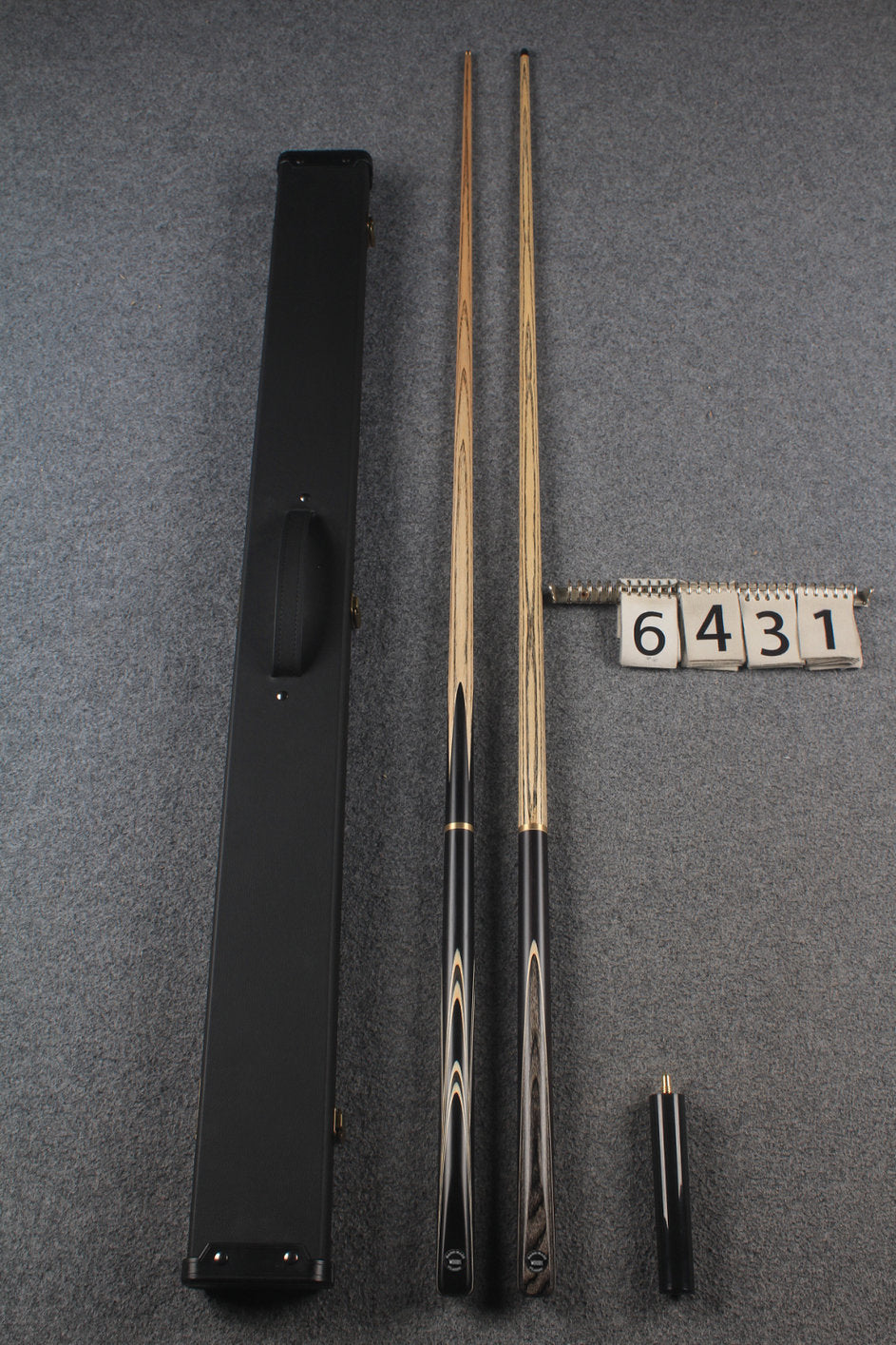 3/4 ASH 8 ball cue + break cue + case # 6431