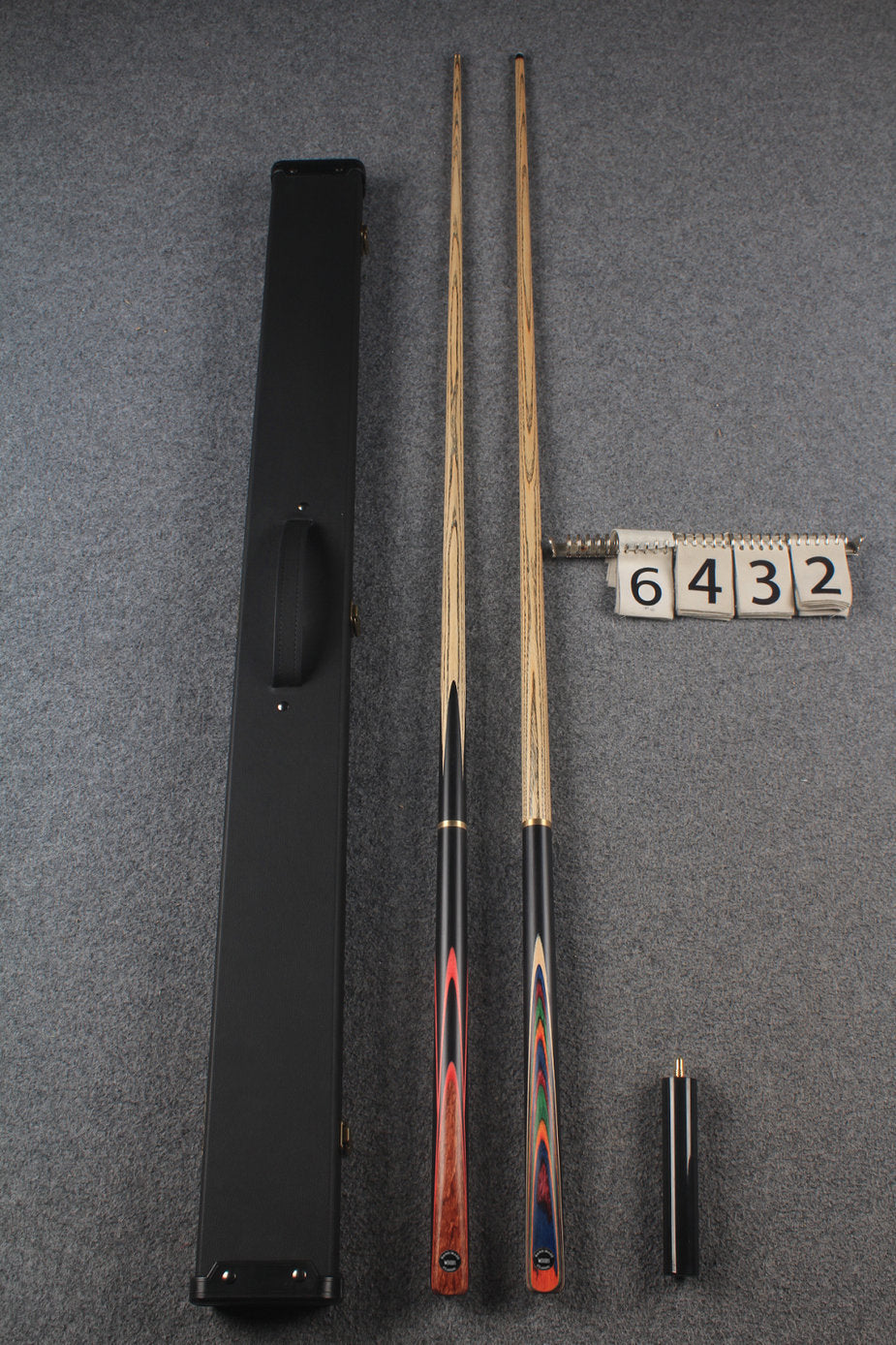 3/4 ASH english pool cue + break cue + case # 6432