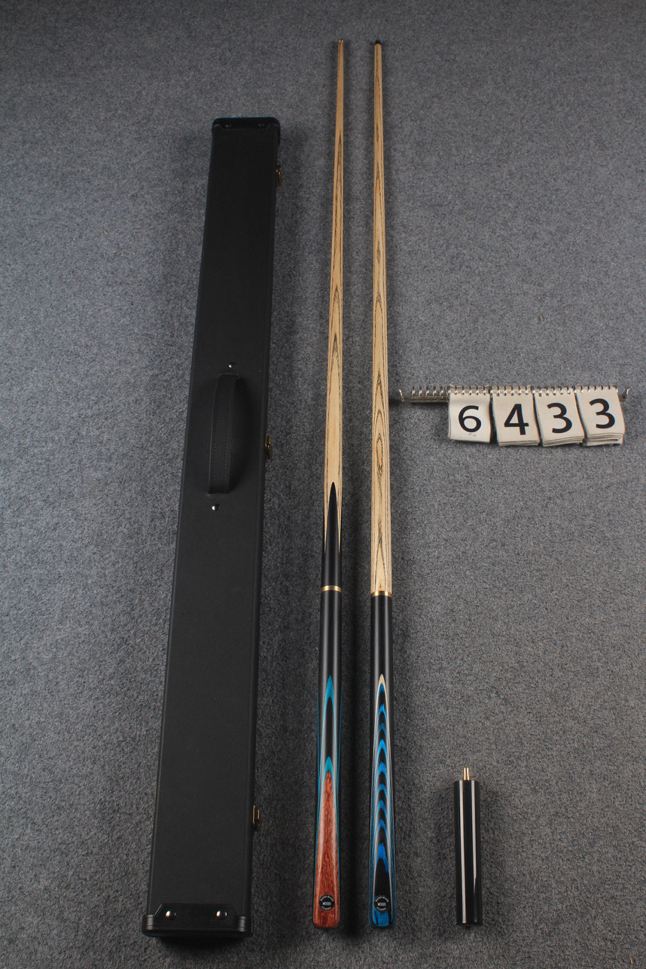 3/4 ASH english pool cue + break cue + case # 6433
