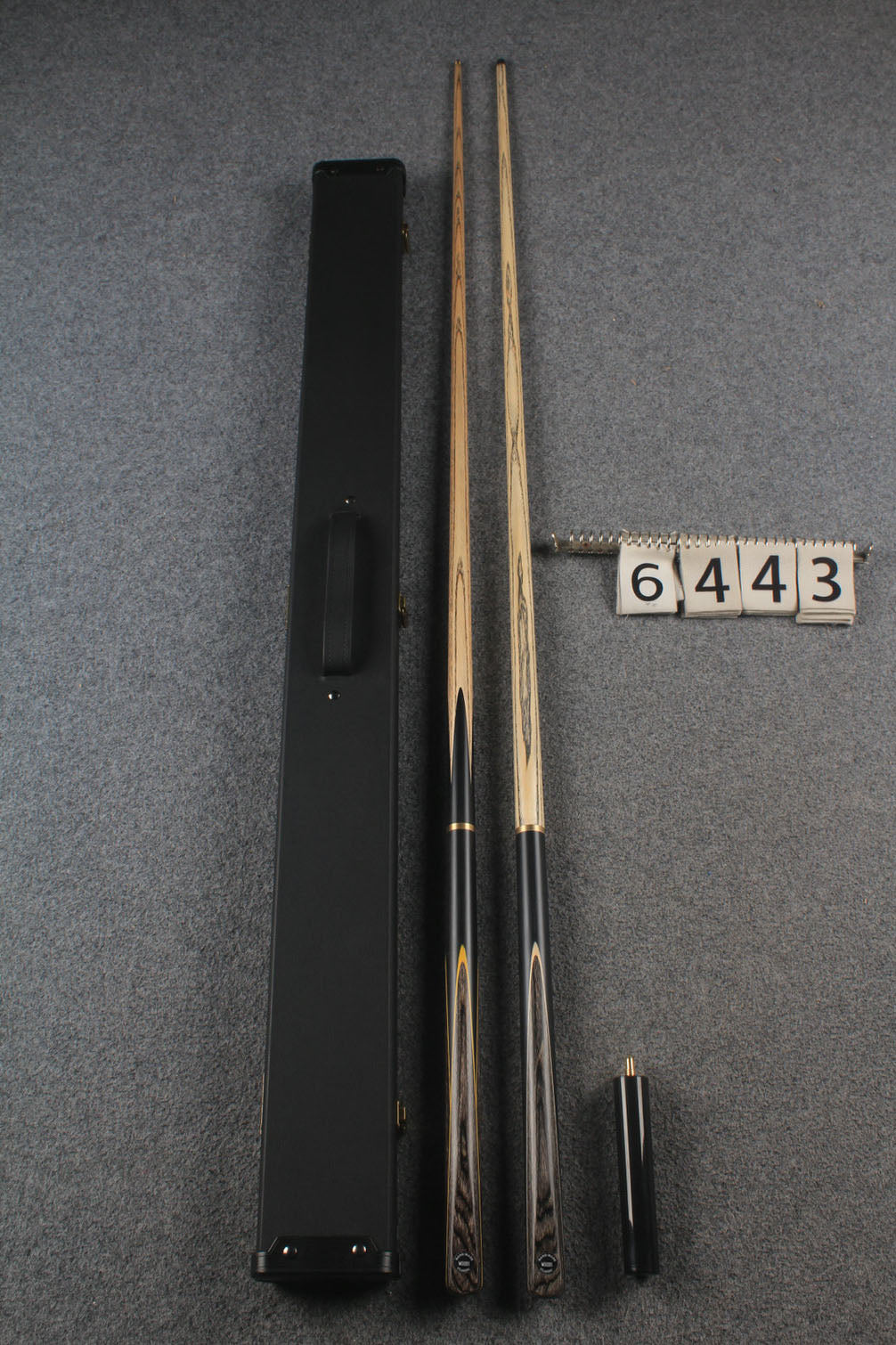 3/4 ASH 8 ball cue + break cue + case # 6443