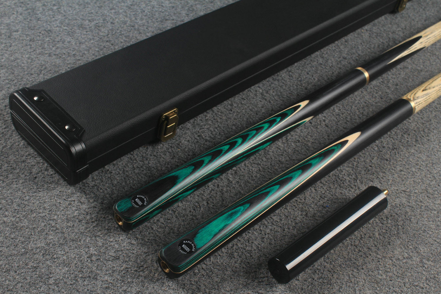 3/4 ASH english pool cue + break cue + case # 6444