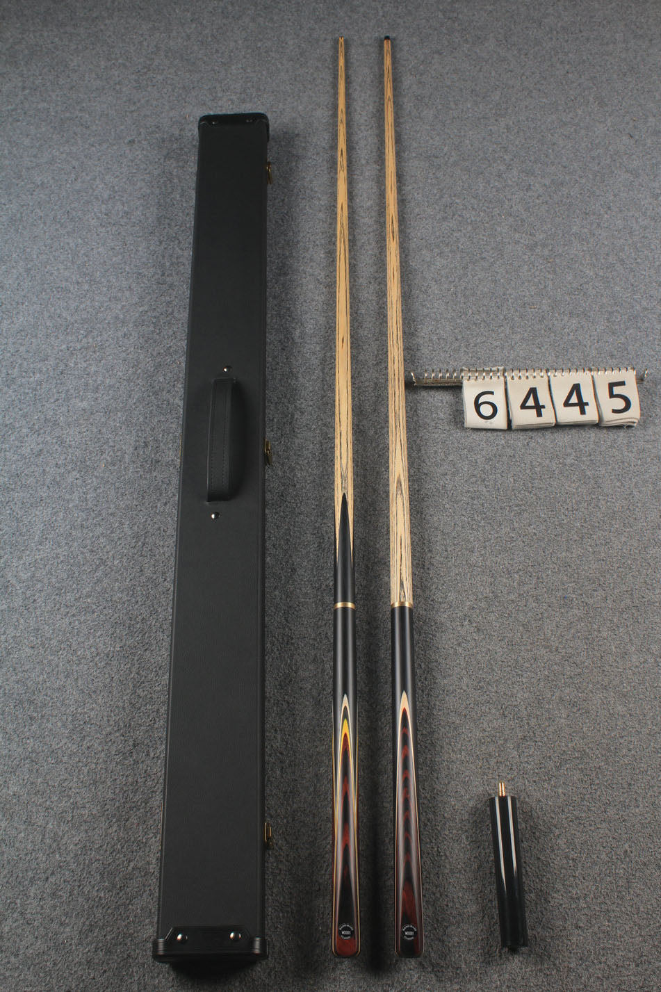 3/4 ASH english pool cue + break cue + case # 6445
