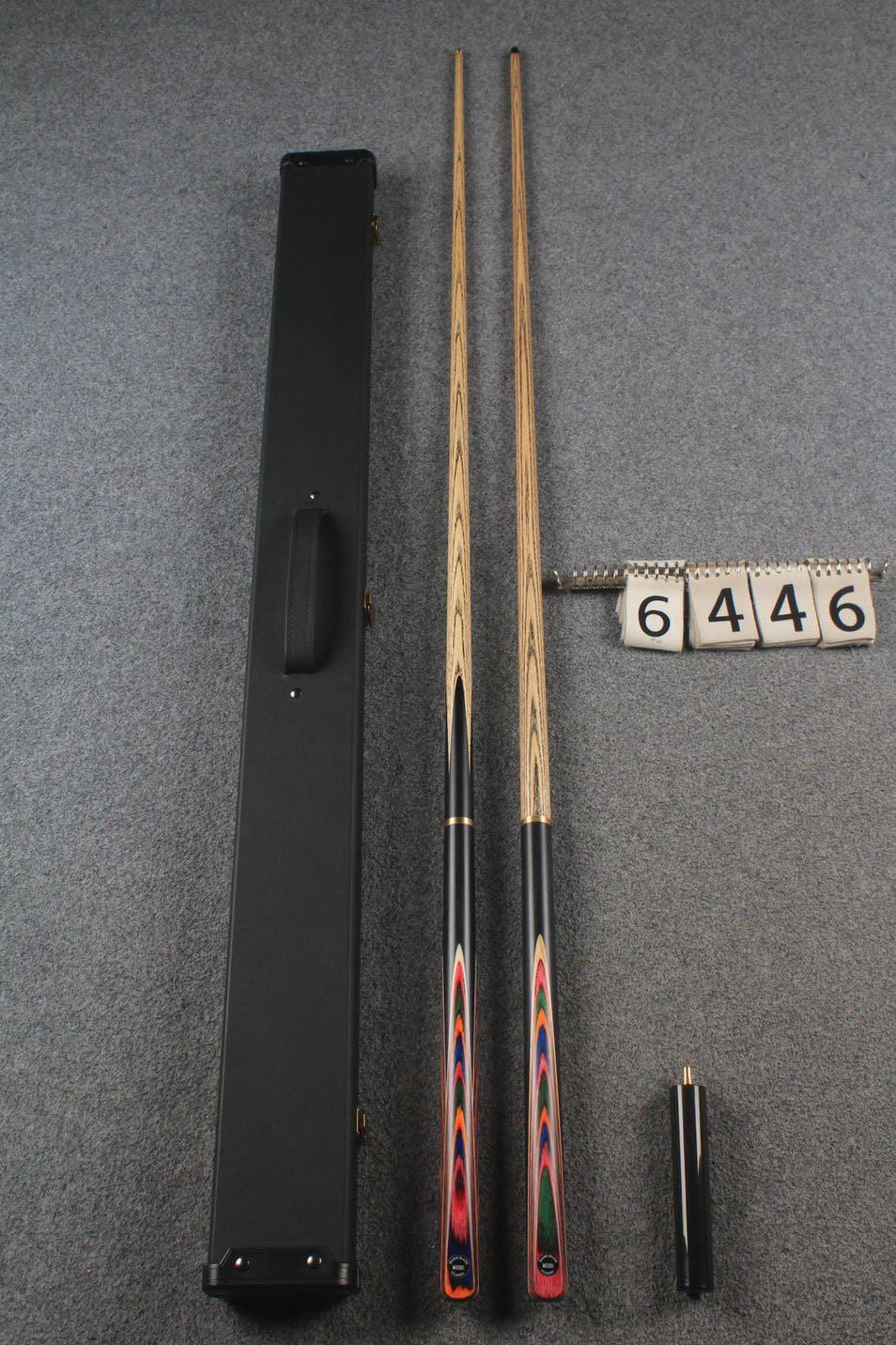 3/4 ASH 8 ball cue + break cue + case # 6446
