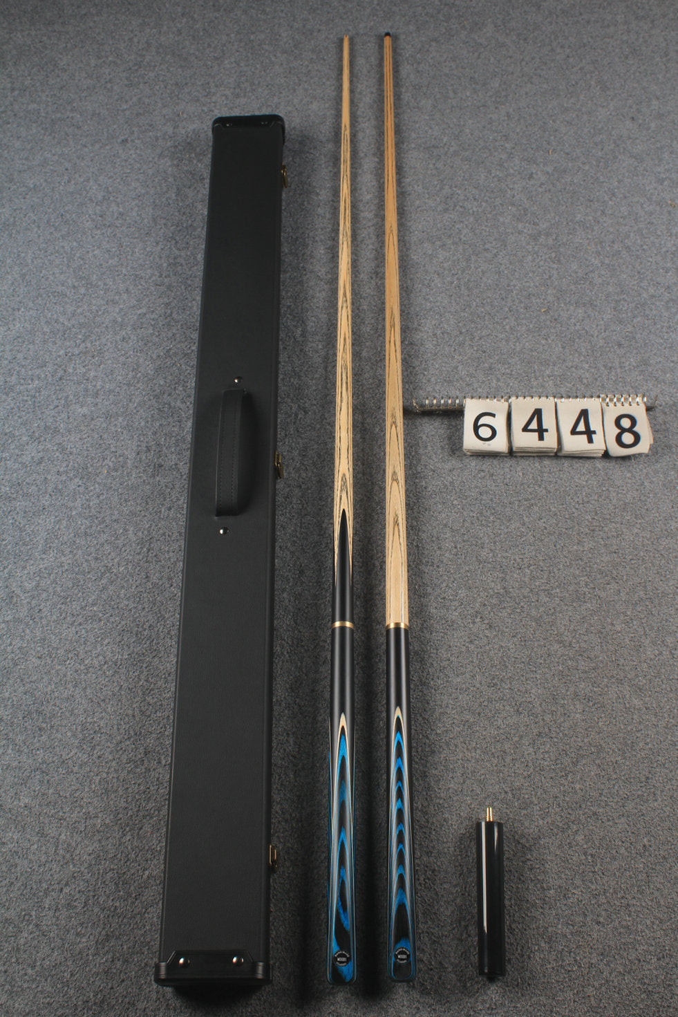 3/4 ASH 8 ball cue + break cue + case # 6448