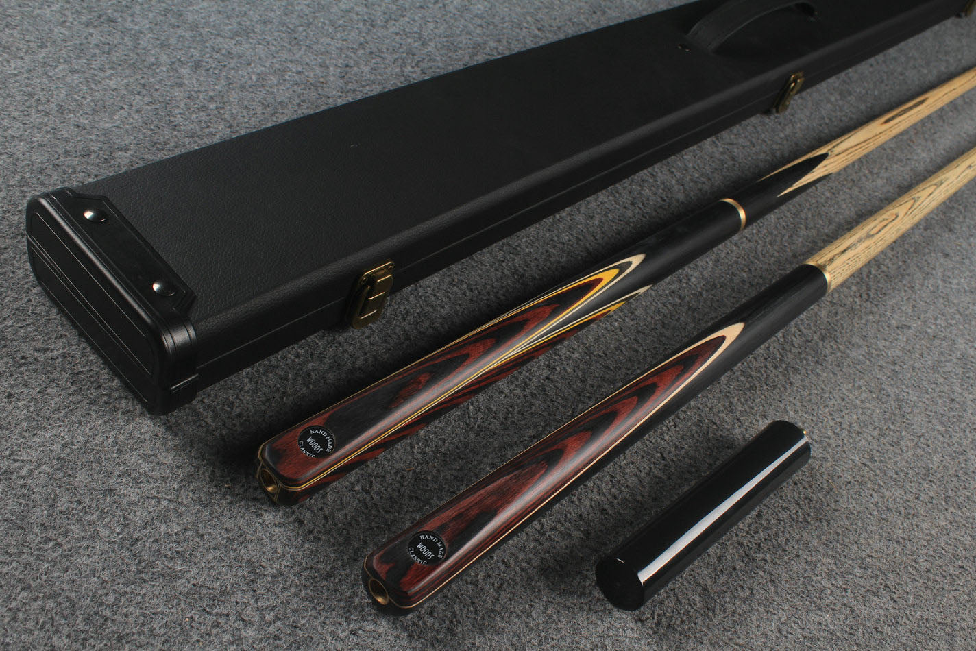3/4 ASH english pool cue + break cue + case # 6451