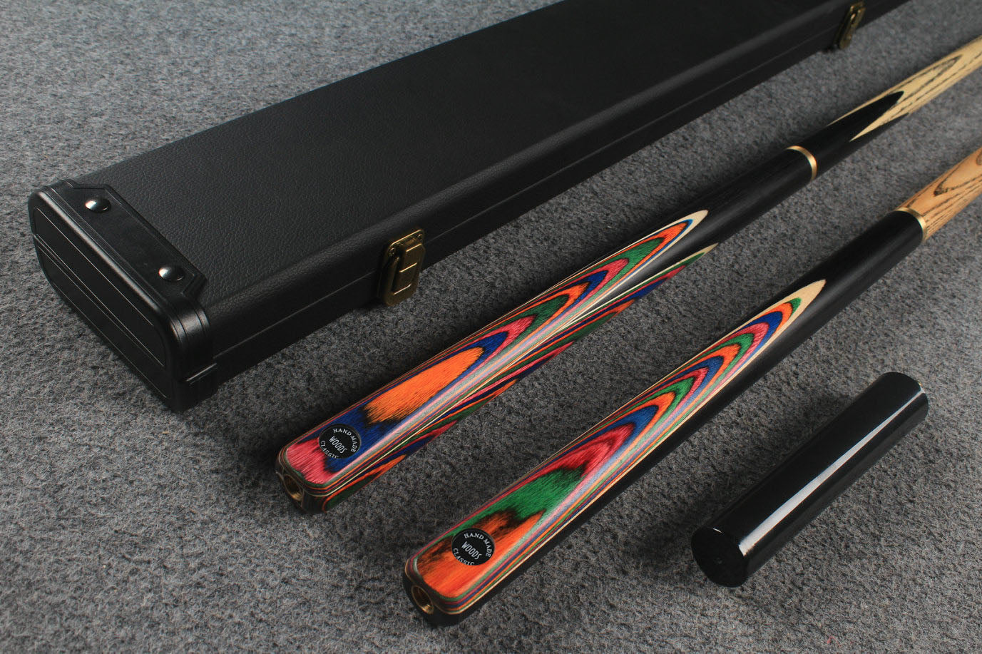 3/4 ASH english pool cue + break cue + case # 6452