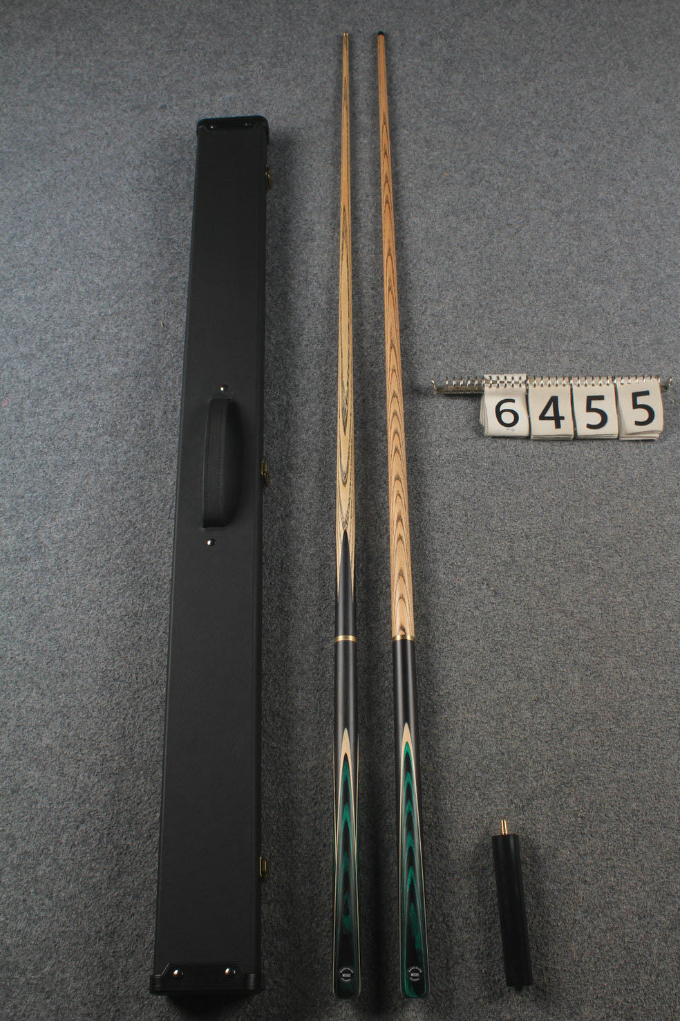 3/4 ASH english pool cue + break cue + case # 6455