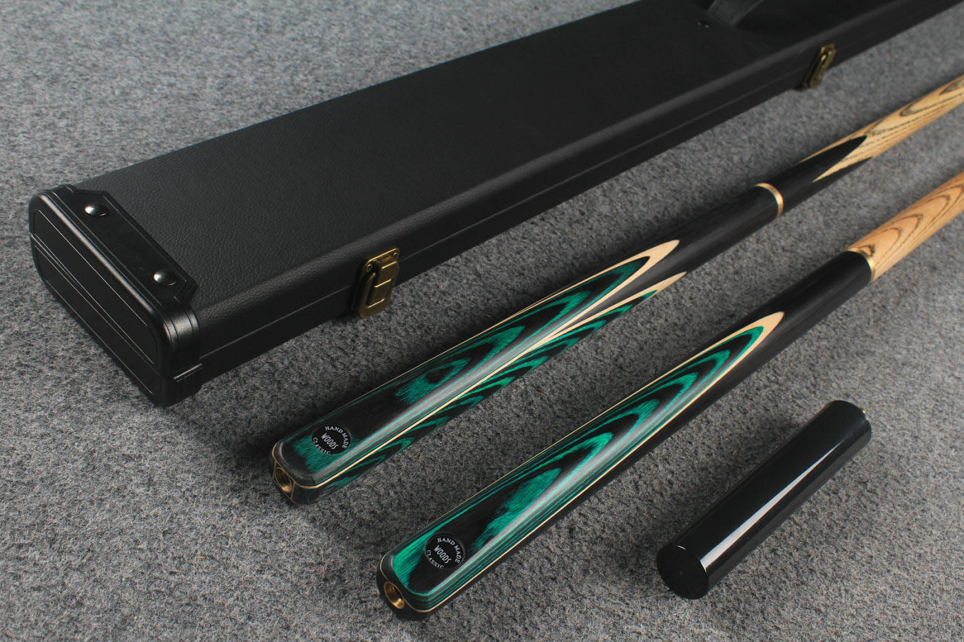 3/4 ASH english pool cue + break cue + case # 6455