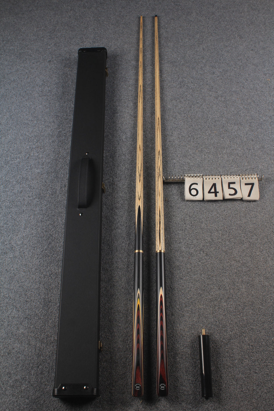 3/4 ASH english pool cue + break cue + case # 6457