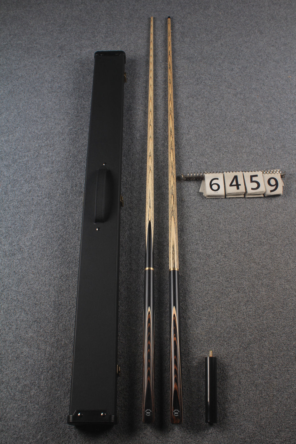 3/4 ASH english pool cue + break cue + case # 6459
