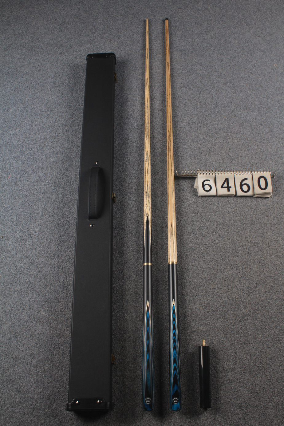 3/4 ASH english pool cue + break cue + case # 6460