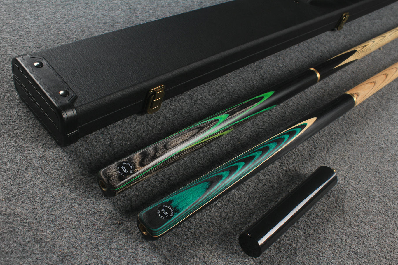 3/4 ASH english pool cue + break cue + case # 6461