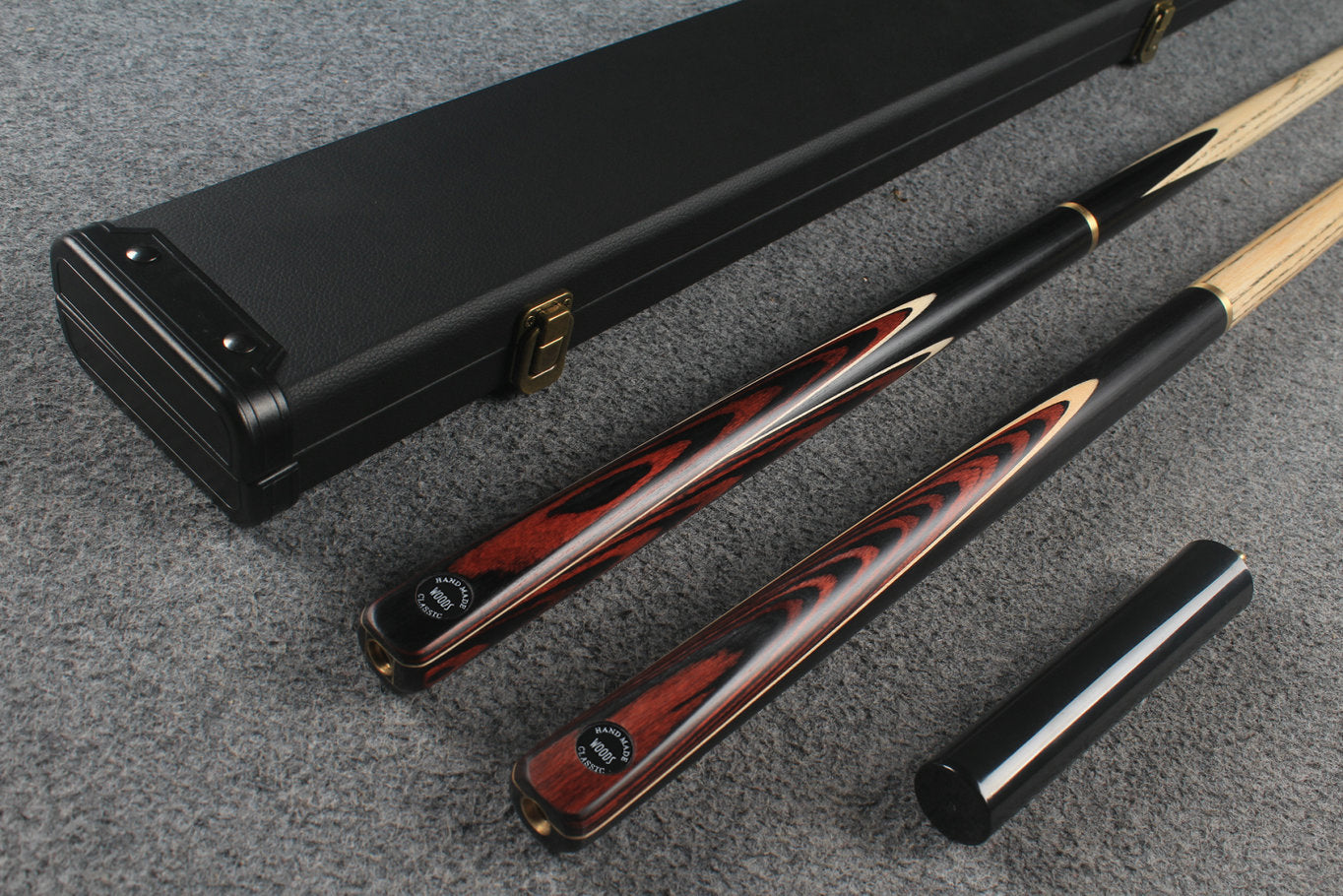 3/4 ASH english pool cue + break cue + case # 6463