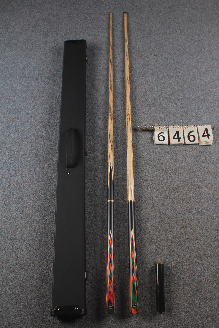 3/4 ASH english pool cue + break cue + case # 6464