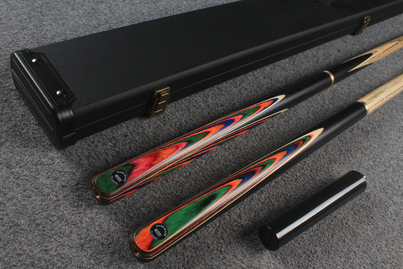 3/4 ASH english pool cue + break cue + case # 6464