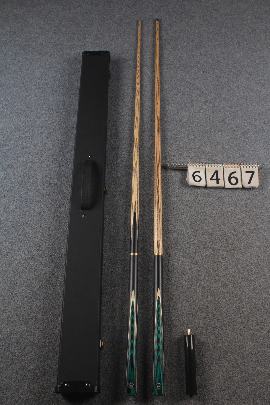 3/4 ASH english pool cue + break cue + case # 6467