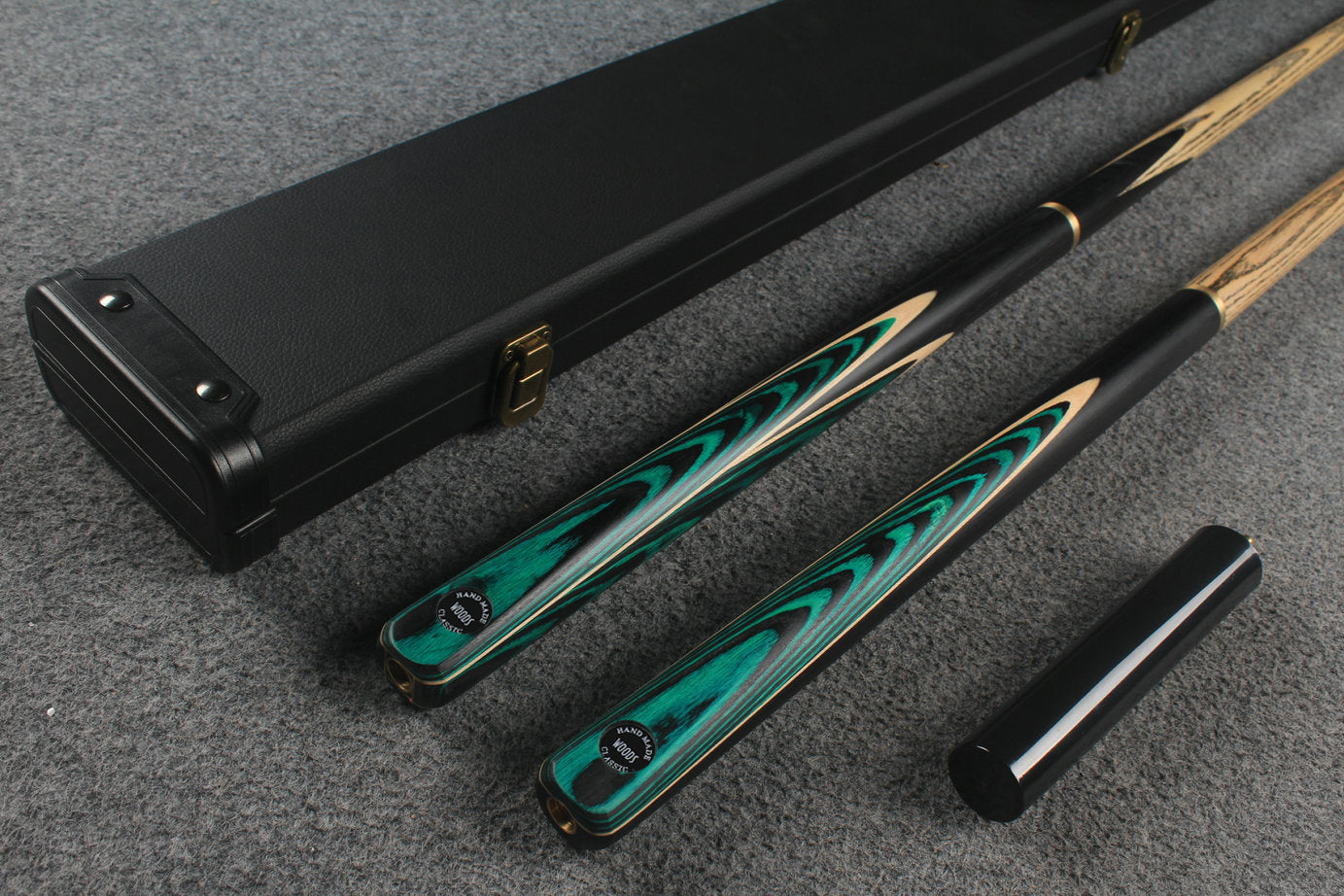 3/4 ASH english pool cue + break cue + case # 6467