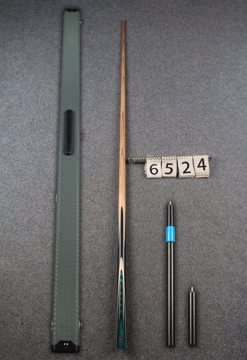 1 piece ash snooker cue # 6524 WOODS CUES