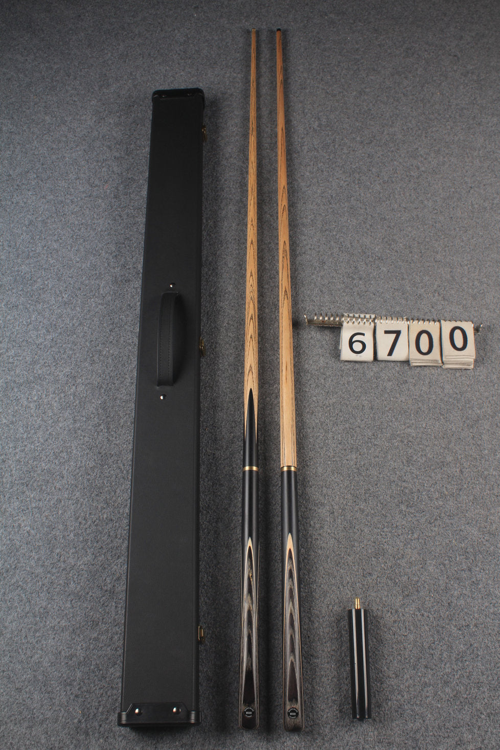 3/4 ASH english pool cue + break cue + case # 6700