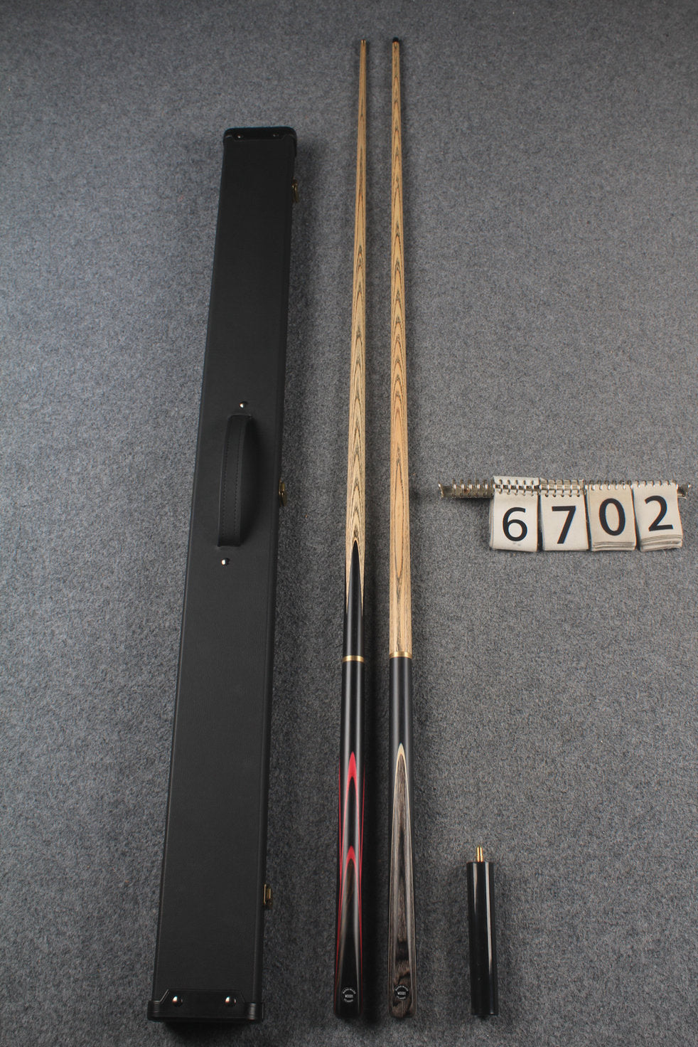 3/4 ASH english pool cue + break cue + case # 6702