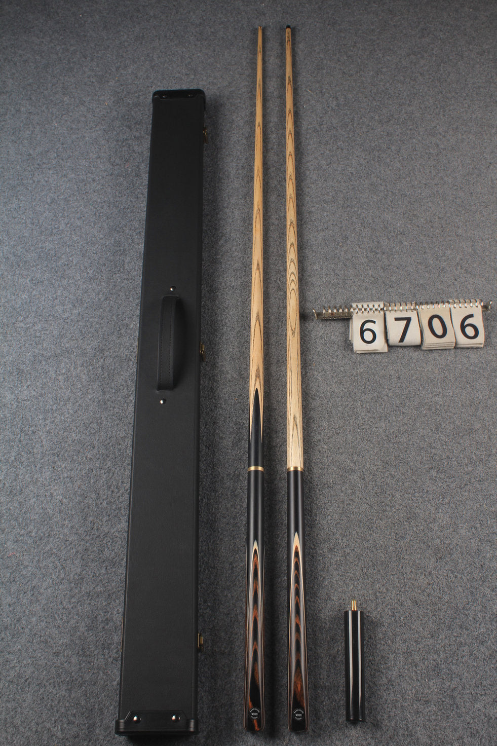 3/4 ASH english pool cue + break cue + case # 6706