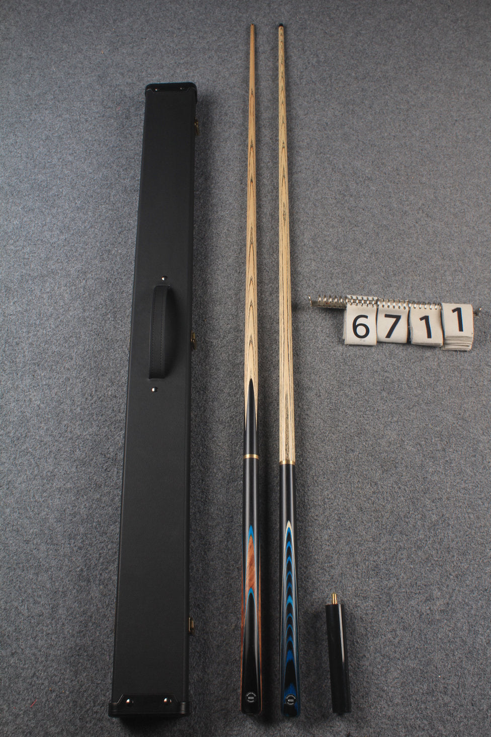 3/4 ASH english pool cue + break cue + case # 6711