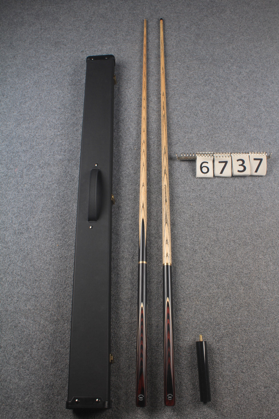 3/4 ASH english pool cue + break cue + case # 6737