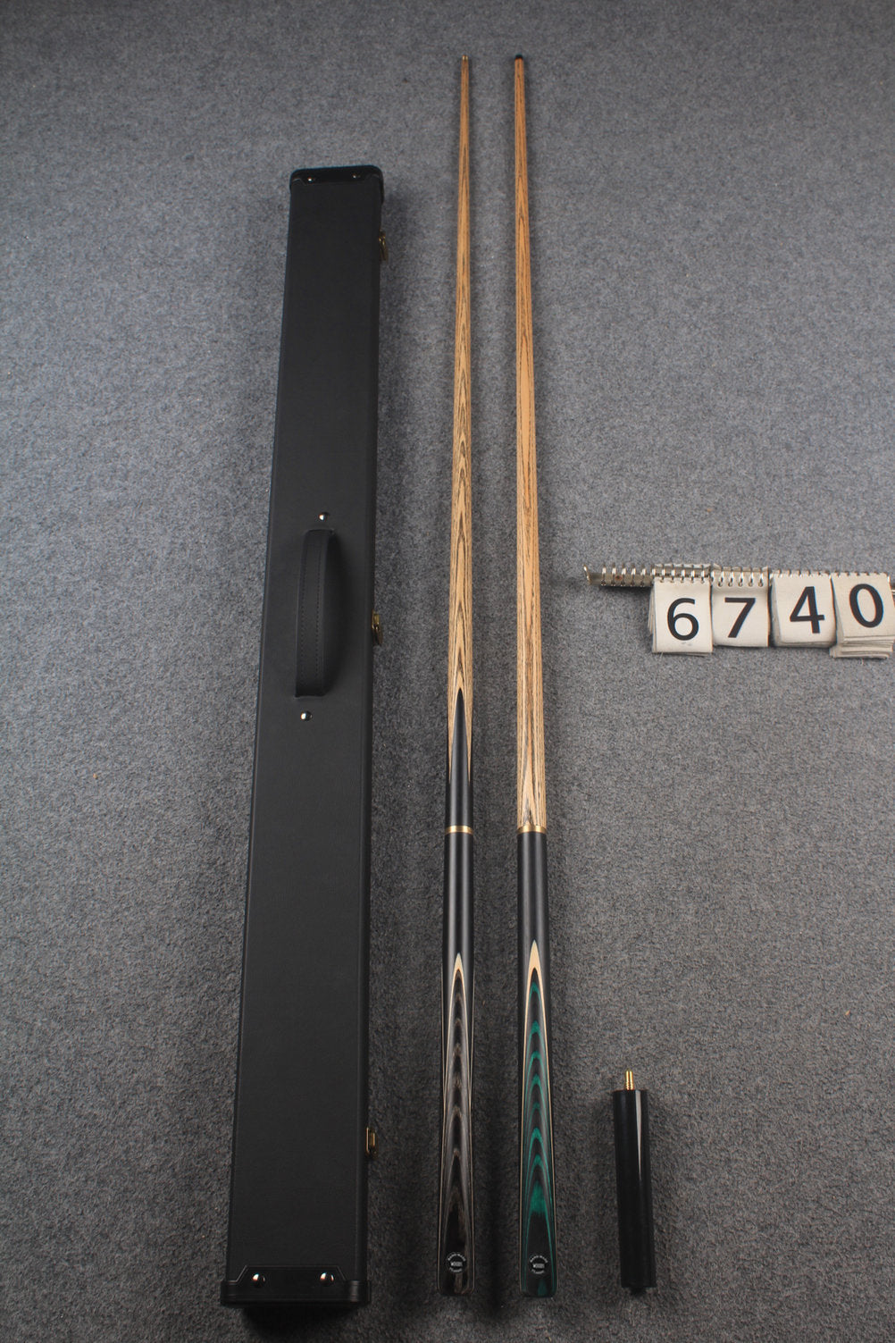 3/4 ASH english pool cue + break cue + case # 6740