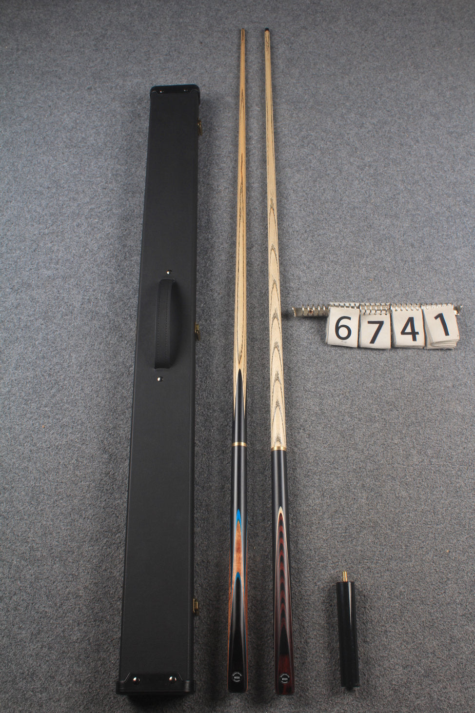 3/4 ASH english pool cue + break cue + case # 6741
